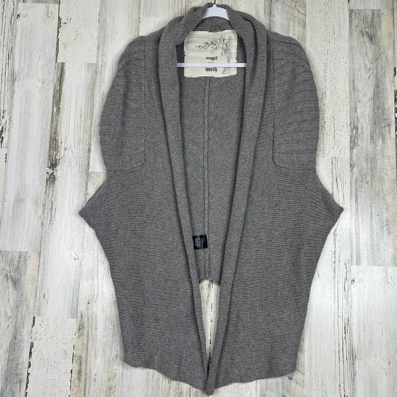 Angel Of The North Sweaters - Angel of North Womens Lambswool Sleeveless Cardigan Size M/L Open Front Knit Top